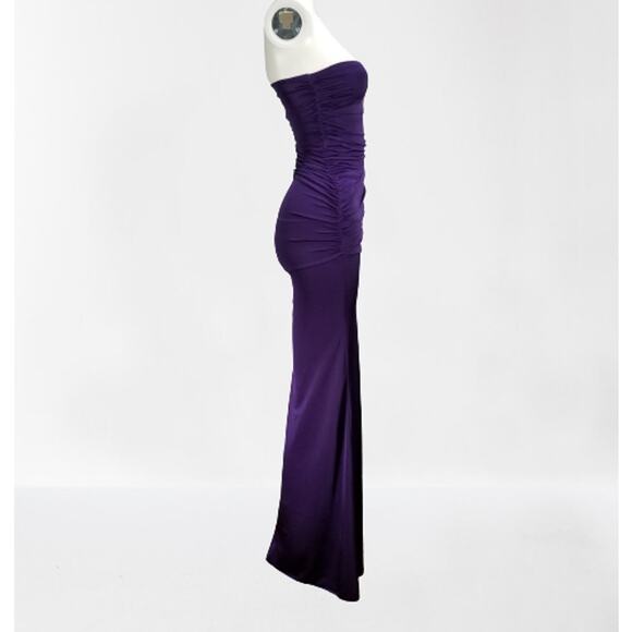 Women's Super Sexy & Fit Purple Bodycon Full Length Maxi Dress, Size: Large, New - Picture 3 of 7